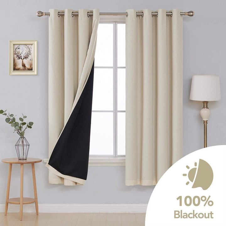 Deconovo Lot De 2 Rideaux Occultants Complet Effet Lin avec Rideau Anti-Bruit 7 Couches Deconovo Lot De 2 Rideaux Occultants Complet Effet Lin avec Rideau Anti-Bruit 7 Couches