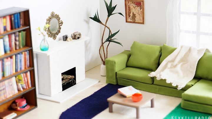 Diy Dollhouse Miniature Living Room Tutorial | Dolls intérieur Living But