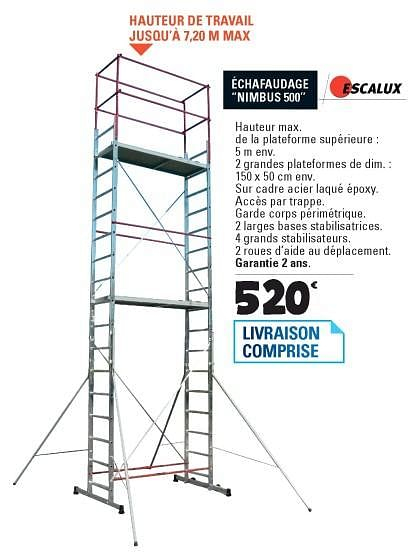 Echafaudage Pliant Leclerc pour Escalux Hortus