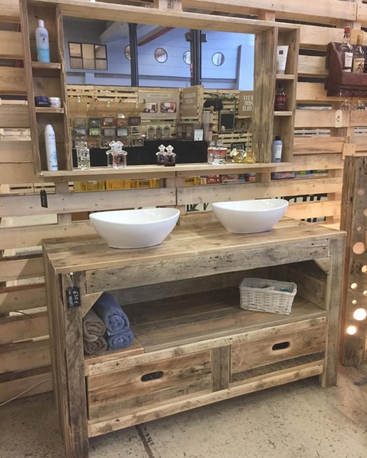 Ensemble Meuble De Salle De Bain Et Son Étagère Miroir destiné