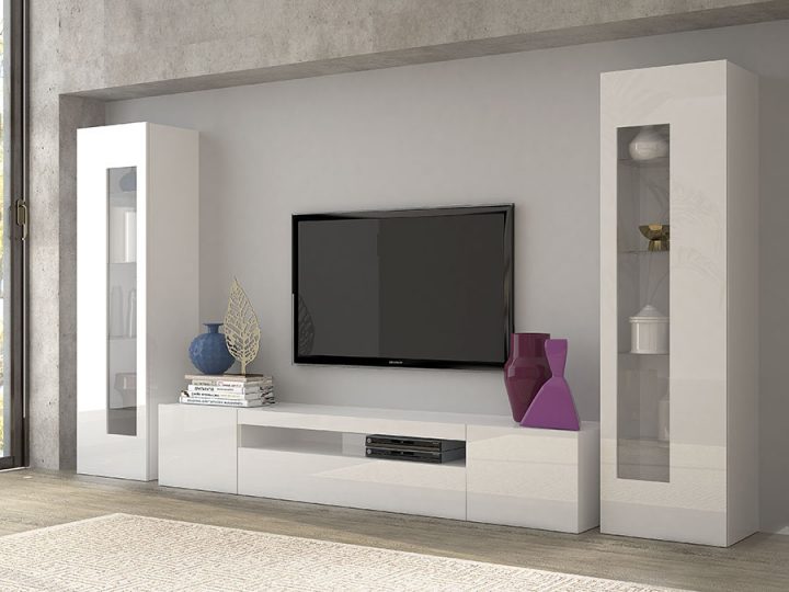 Ensemble Meuble Tv Laqué Blanc Brillant Design | Kasalinea à Meuble Tele Blanc Brillant Ensemble Meuble Tv Laqué Blanc Brillant Design | Kasalinea à Meuble Tele Blanc Brillant