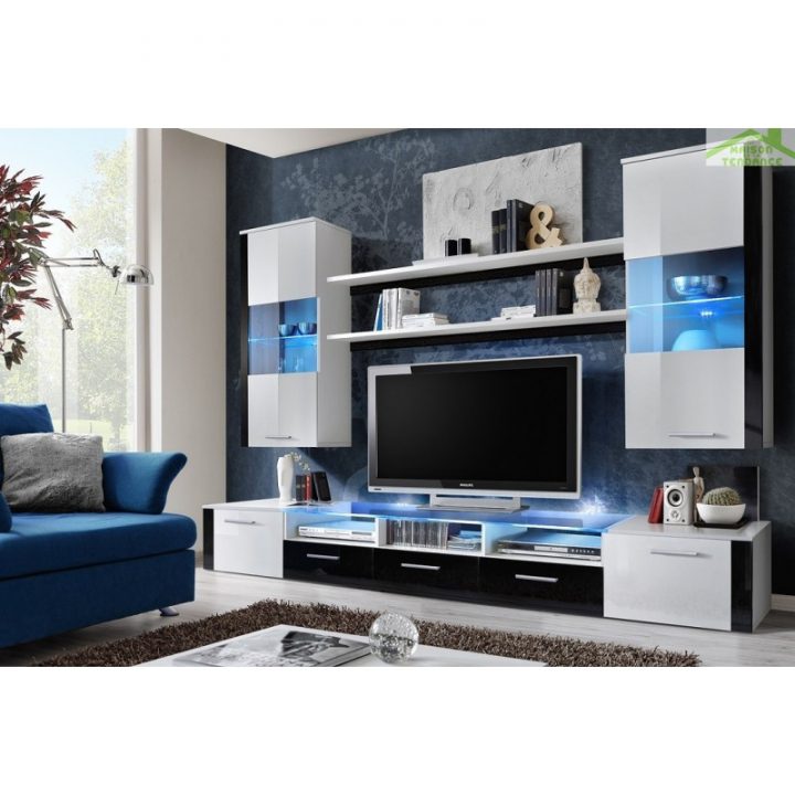 Ensemble Meuble Tv Mural Fresh Avec Led encequiconcerne Ensemble Meubles Salon