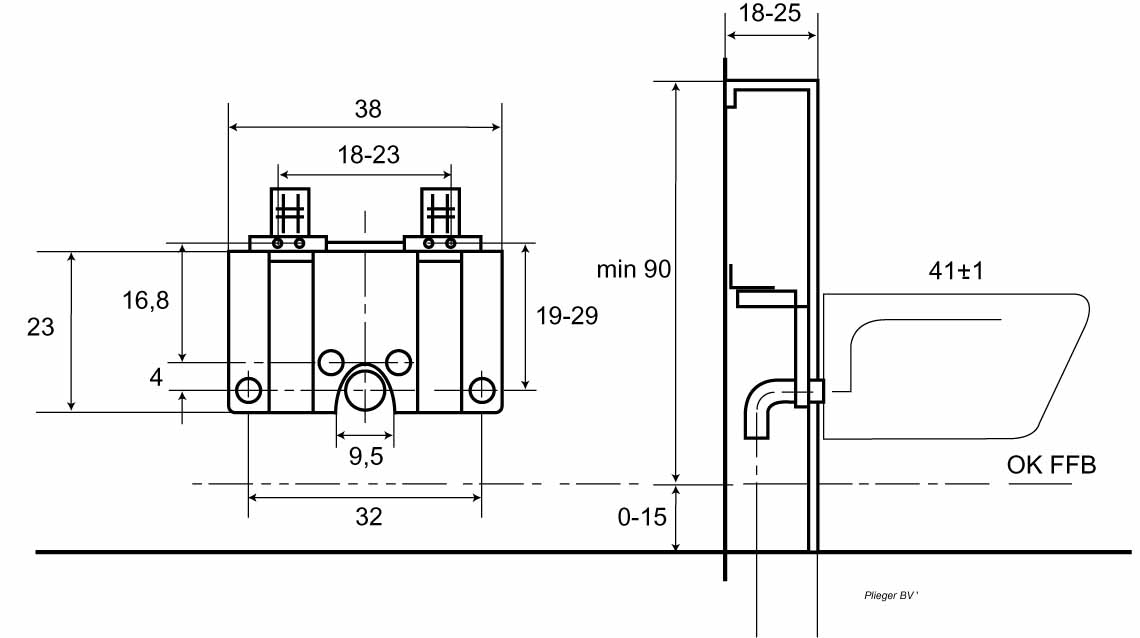 Geberit Gis Elément De Montage Pour Bidet - 461530001 intérieur Notice Montage Wc Suspendu Geberit