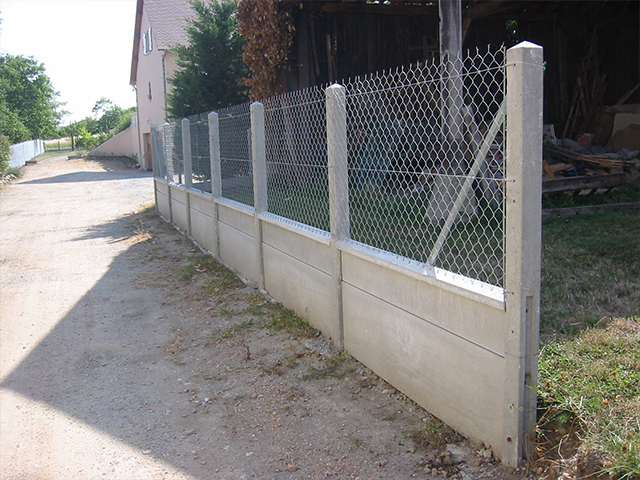 Grillage Cloture Beton dedans Plaque Béton Clôture Castorama