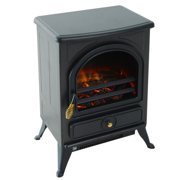Homcom – Cheminée Électrique Poêle Style Néo-Rétro 900 serapportantà Homcom Cheminée Électrique