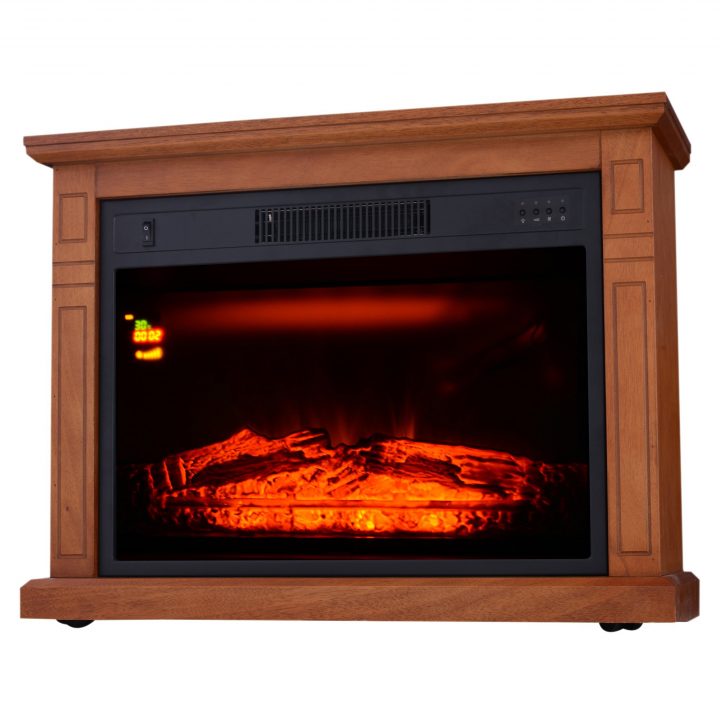 Homcom Cheminée Electrique Sur Roulettes Effet Flammes Led tout Homcom Cheminée Électrique