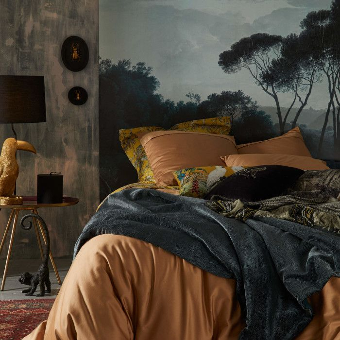 Housse De Couette Satin De Coton Finitions Brodées | Linge encequiconcerne Tête De Lit Bouchara