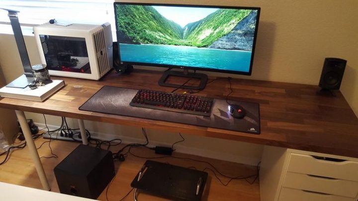 Ikea Karlby Table Top And Alex Drawer : Ikeahacks | Desk à Ikea Karlby Gaming Desk