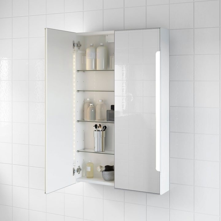 Ikea – Storjorm Mirror Cabinet W/2 Doors & Light White In pour Storjorm Miroir Ikea Ikea – Storjorm Mirror Cabinet W/2 Doors & Light White In pour Storjorm Miroir Ikea