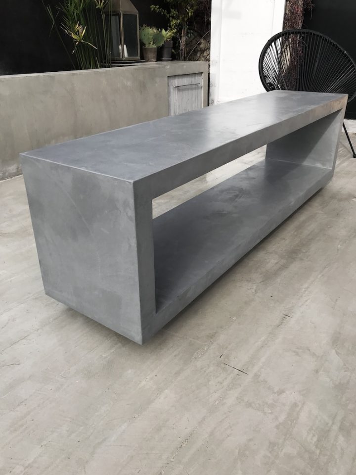 meuble tv beton cire