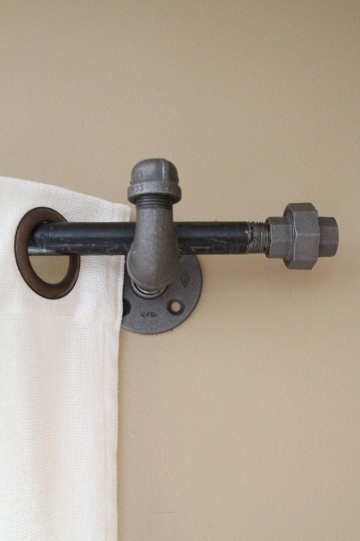 Industrielle Tuyau En Fer De Tringles À Rideaux Rideaux avec Tringle Rideau Industrielle