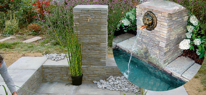 Installer Soi-Même Une Fontaine Au Jardin concernant Fabriquer Moulin À Vent De Jardin En Pierre