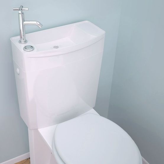 Ise'O Combiné : Réservoir Wc Avec Lave-Mains Intégré destiné Toilette Et Lavabo Integre