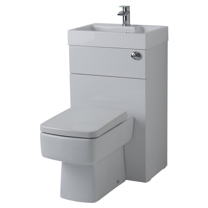 Lave Main Wc Cubique Blanc intérieur Toilette Lavabo Intégré