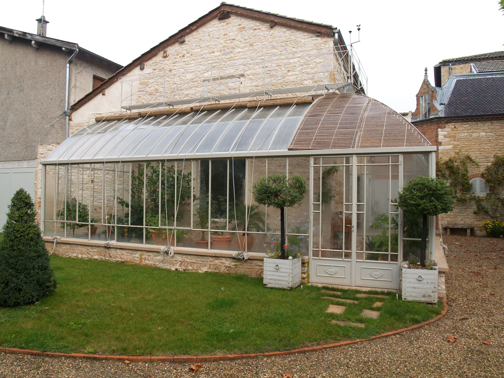 Lean-To Greenhouses | Serres Et Fer­ron­ne­ries D’antan intérieur Ancienne Serre De Jardin Occasion