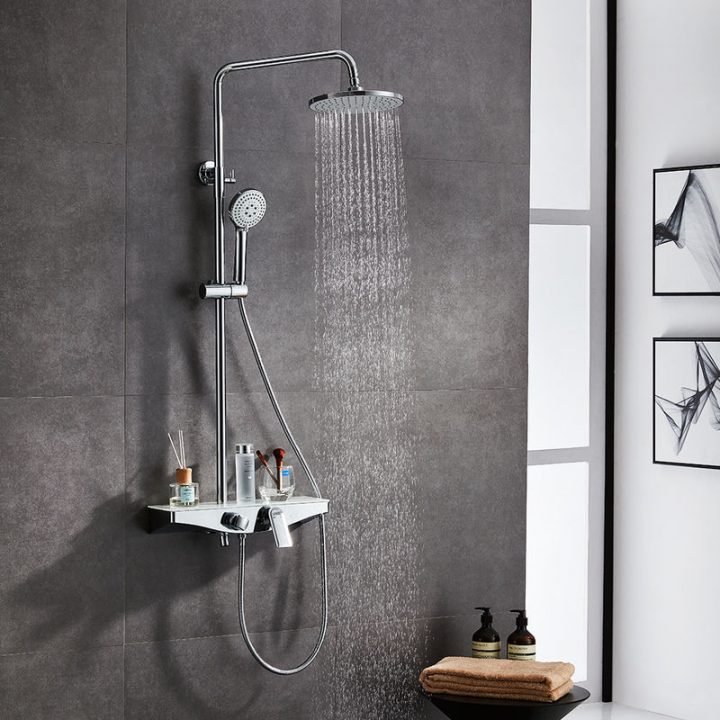 Lonheo Nouveau Design Colonne De Douche Avec Plateau De serapportantà Colonne De Douche Duxha