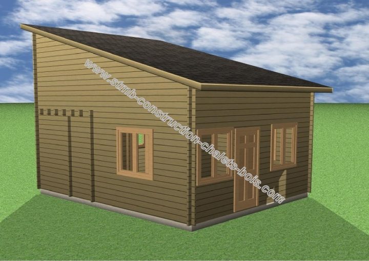 Maison Bois 20M2 Avec Mezzanine – Frameimage avec Chalet 20M2 Sans Permis