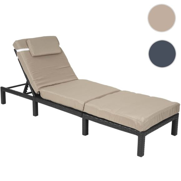Mendler – Chaise Longue Hwc-A51, Polyrotin, Bain De Soleil encequiconcerne Matelas De Chaise Longue Gifi