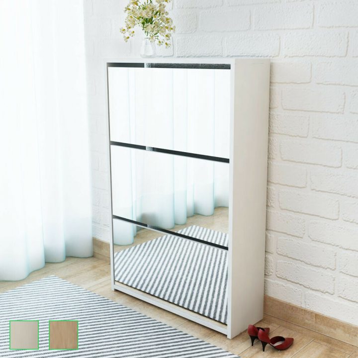 Meuble Armoire À Chaussures 2/3 Étagères Avec Miroir Range destiné Armoire A Chaussure Avec Miroir Meuble Armoire À Chaussures 2/3 Étagères Avec Miroir Range destiné Armoire A Chaussure Avec Miroir