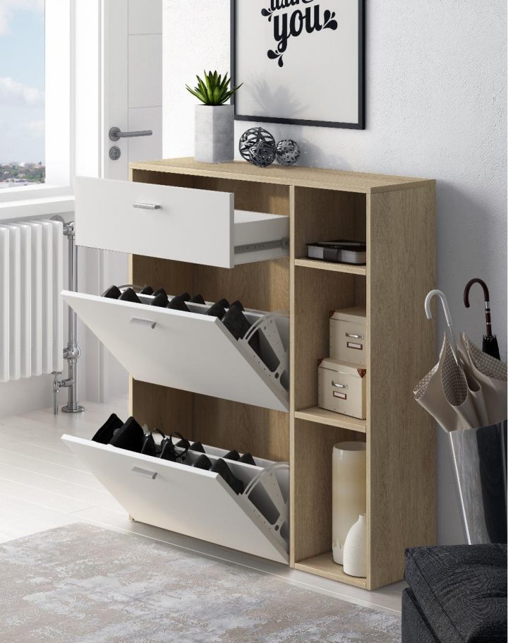 Meuble Chaussures Wind Puccini Et Blanc – Meuble À à Meuble Chaussure But