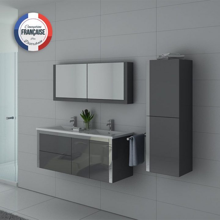 Meuble De Salle De Bain 2 Vasques Gris Taupe Dis025-1200Gt destiné Meuble Salle De Bain Martinique Meuble De Salle De Bain 2 Vasques Gris Taupe Dis025-1200Gt destiné Meuble Salle De Bain Martinique