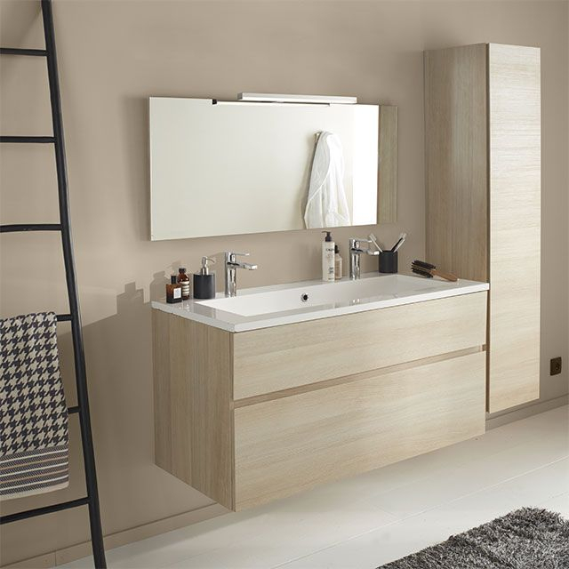 Meuble De Salle De Bains Décor Chêne Naturel 120 Cm Calao pour Porte Manteau Salle De Bain Castorama Meuble De Salle De Bains Décor Chêne Naturel 120 Cm Calao pour Porte Manteau Salle De Bain Castorama