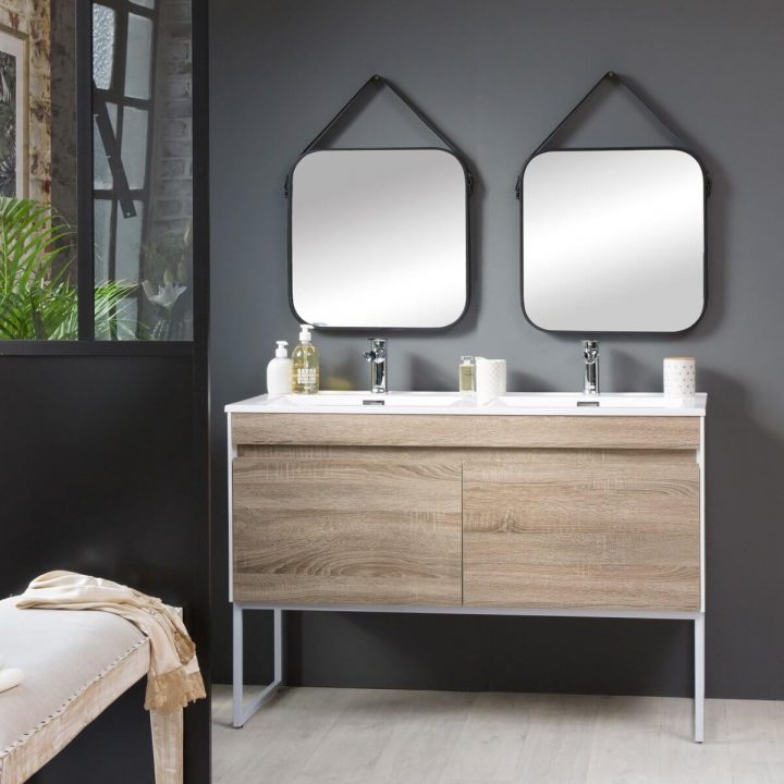 Meuble Salle De Bain Industriel Blanc – Made In Meubles à Meuble Salle De Bain Industriel