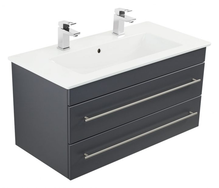 Meuble Sdb Avec Vasque De Villeroy & Boch Venticello 100 à Meuble Double Vasque 100 Cm