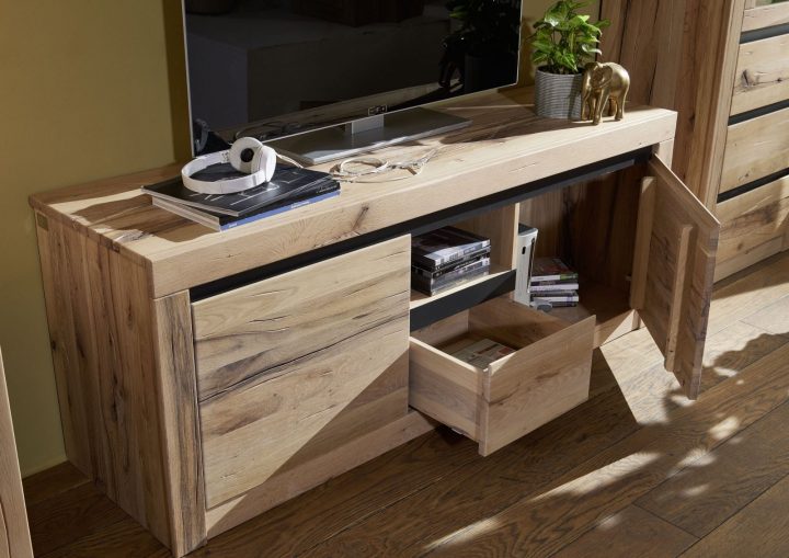 Meuble Tv 155X45X60Cm – Bois De Chêne Lombard Huilé tout Meuble Tv Bianko Meuble Tv 155X45X60Cm – Bois De Chêne Lombard Huilé tout Meuble Tv Bianko