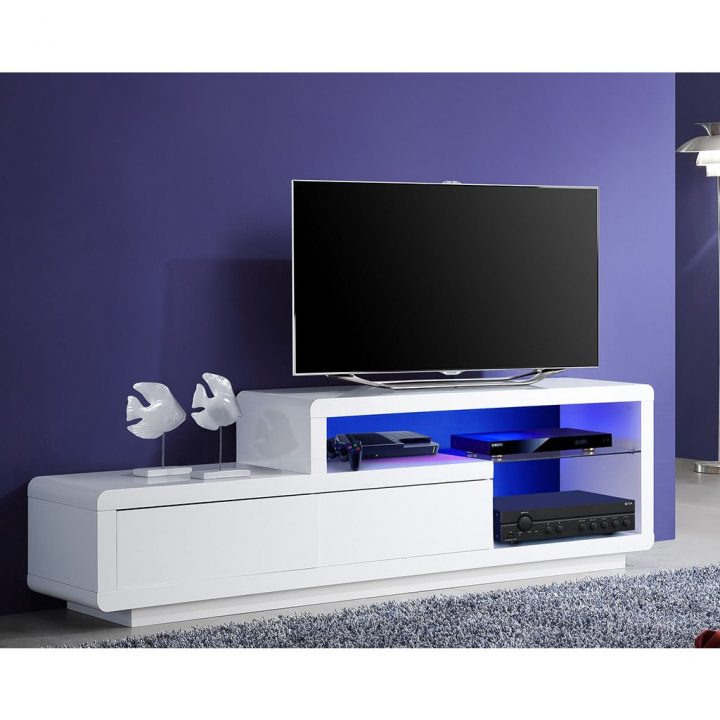 Meuble Tv De Rangement Lumineux Comforium 100% Design tout Meuble Tv À Suspendre