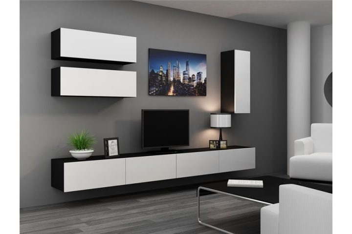 Meuble Tv Design Suspendu Fino – Chloe Design dedans Meuble Tv À Suspendre