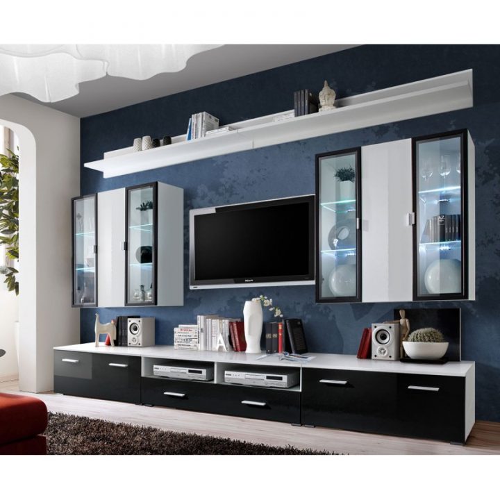 Meuble Tv Mural Design "Iceland" 300Cm Noir & Blanc tout Meuble Tv 300 Cm Meuble Tv Mural Design "Iceland" 300Cm Noir & Blanc tout Meuble Tv 300 Cm