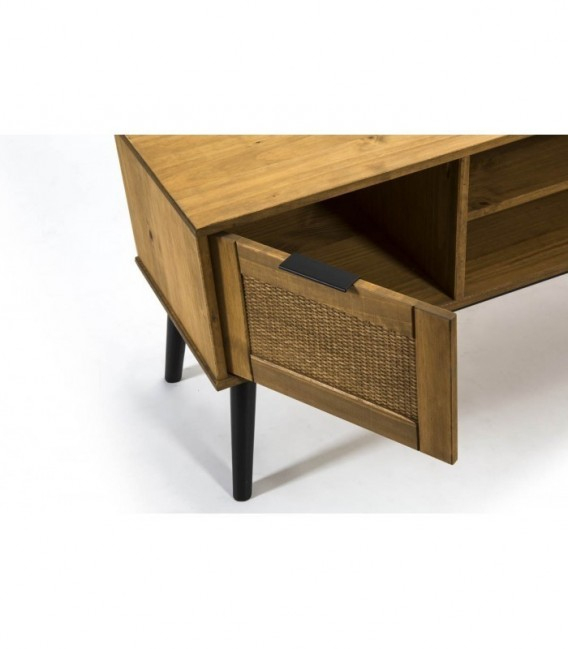 Meubles Tv Bobo Natasha 140X40 De Pin, Rotin|Centrolandia tout Meuble Tele Rotin Meubles Tv Bobo Natasha 140X40 De Pin, Rotin|Centrolandia tout Meuble Tele Rotin