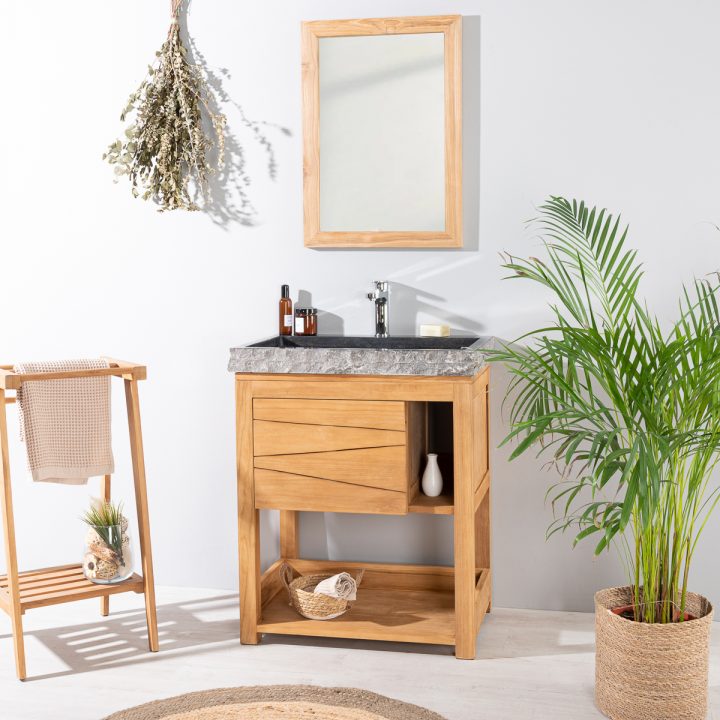 meuble sous vasque noir et bois meuble sous vasque noir et bois