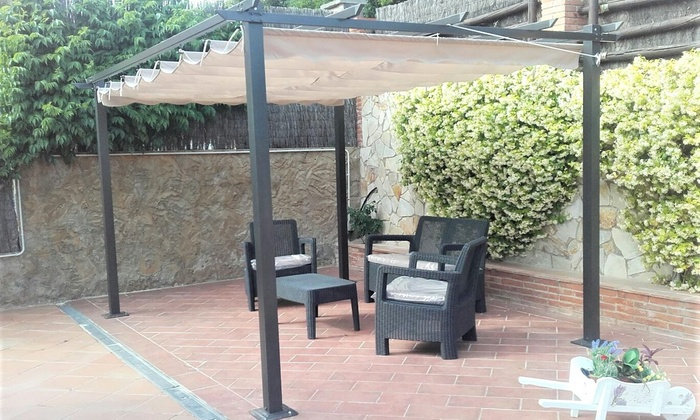 Pérgola De Aluminio Con Toldo | Groupon Goods concernant Groupon Store Pergola Pérgola De Aluminio Con Toldo | Groupon Goods concernant Groupon Store Pergola
