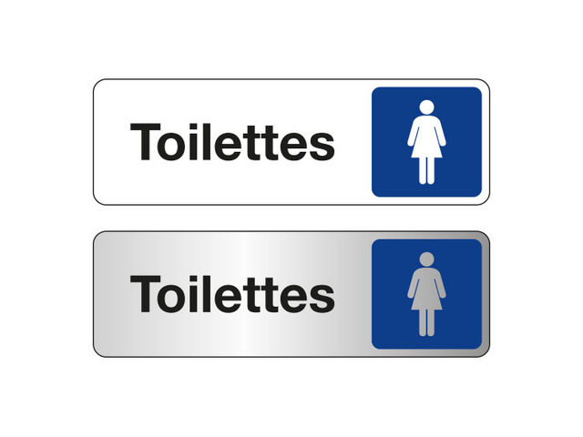 Plaque De Porte Toilettes Femmes Fond Blanc Ou Alu destiné Message Propreté Toilettes Entreprise