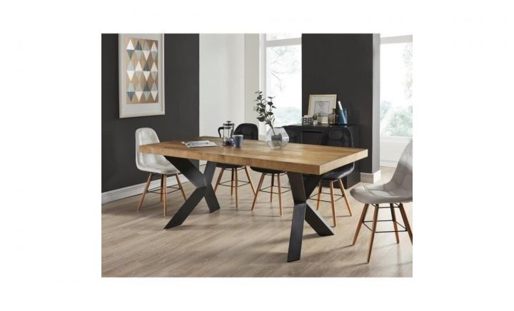 Platon Table À Manger De 6 À 8 Personnes Style Industriel dedans Table De Salle À Manger Pas Cher