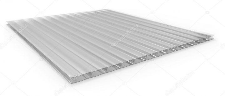 Polycarbonate Corrugated Sandwich Panel — Stock Photo serapportantà Polycarbonate 16Mm Brico Dépôt