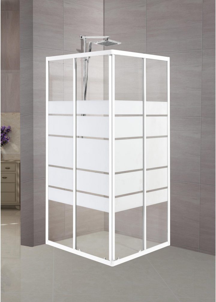 Porte De Douche, Angle Carré, L.69 Cm X L.69 Cm encequiconcerne Colonne De Douche D'Angle Leroy Merlin