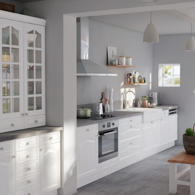 Promo Cuisine Conforama, Cuisine Irina Bouleau - Iziva avec Buffet Cuisine Castorama