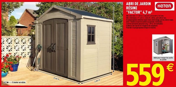 Promotion Brico Depot: Abri De Jardin Résine Factor 4,7 M² destiné Abris De Jardin Brico Cash Promotion Brico Depot: Abri De Jardin Résine Factor 4,7 M² destiné Abris De Jardin Brico Cash