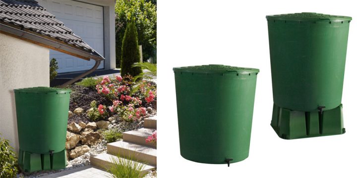 Récupérateur À Eau Bellijardin 500 Litres Rond Vert pour Incinérateur De Jardin 500 Litres