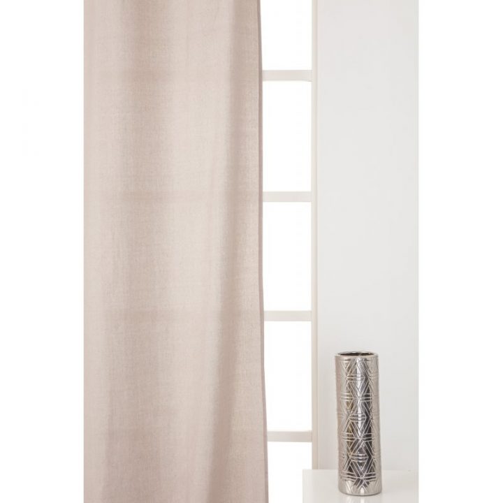 Rideau 138 X 280 Cm Grande Hauteur Recyclé Polycoton Uni serapportantà Rideau Occultant Hauteur 220 Cm