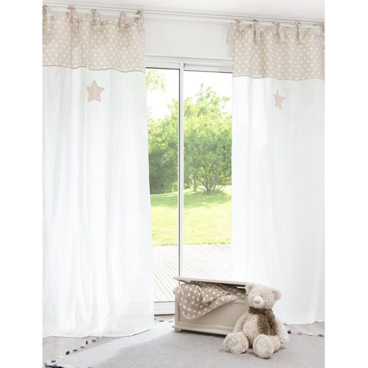 Rideau À Nouettes En Coton Blanc/Beige 110 X 250 Cm Pastel concernant Rideau Bohème Maison Du Monde Rideau À Nouettes En Coton Blanc/Beige 110 X 250 Cm Pastel concernant Rideau Bohème Maison Du Monde