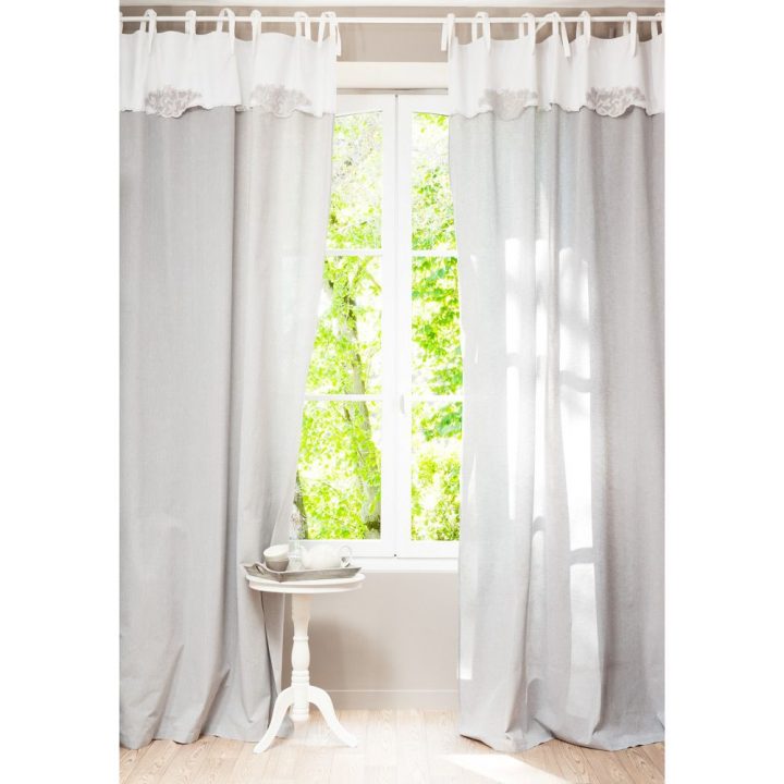 Rideau À Œillets En Coton Gris 140 X 300 Cm | Curtains destiné Rideau Acoustique 7 Couches