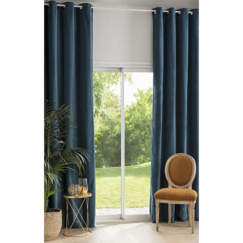 Rideau À Œillets En Velours Bleu Paon À L'Unité 140X300 pour Rideau Bohème Maison Du Monde Rideau À Œillets En Velours Bleu Paon À L'Unité 140X300 pour Rideau Bohème Maison Du Monde