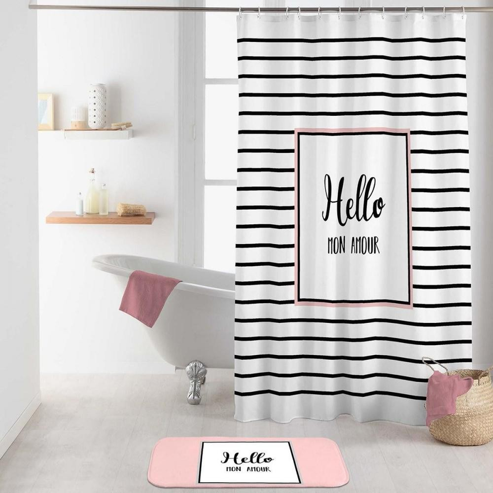 Rideau De Douche 180X200 Amour - Rideau De Douche tout Gifi Pommeau De Douche
