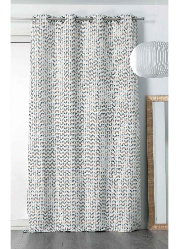 Rideau Esprit "Triangulaire" (Blanc Jaune Et Bleu concernant Rideau Blanc Et Jaune