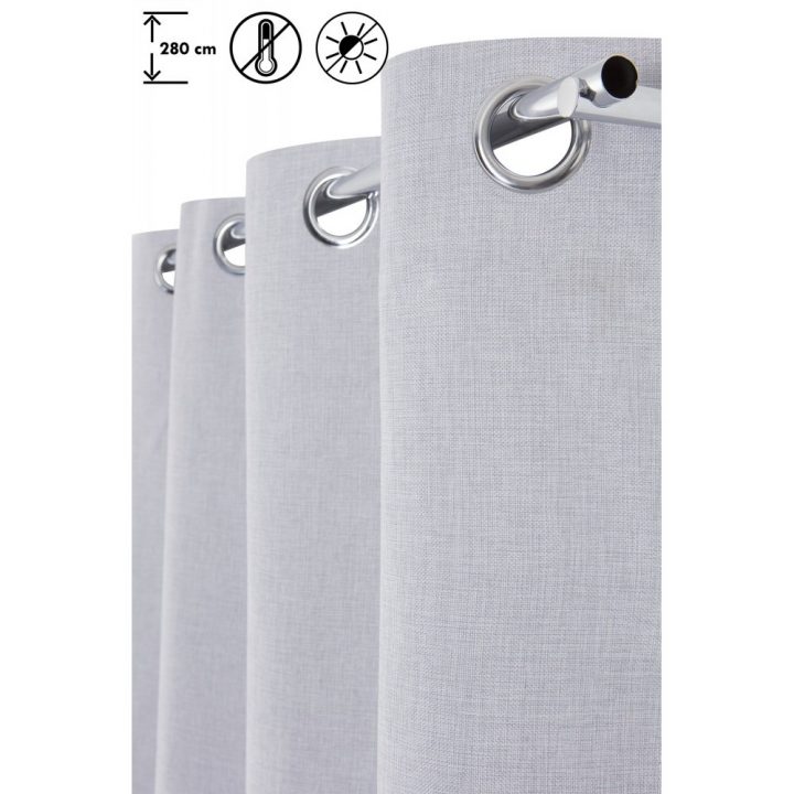Rideau Occultant 135 X 280 Cm Grande Hauteur Thermique encequiconcerne Rideau Occultant Hauteur 220 Cm