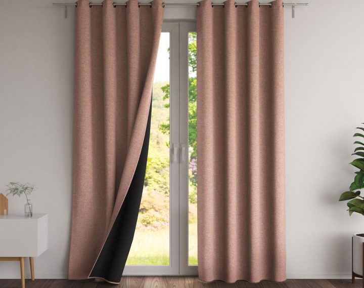 Rideau Occultant Thermique Et Phonique Natté Chiné/Dos encequiconcerne Rideau Isolant Thermique Et Phonique Castorama